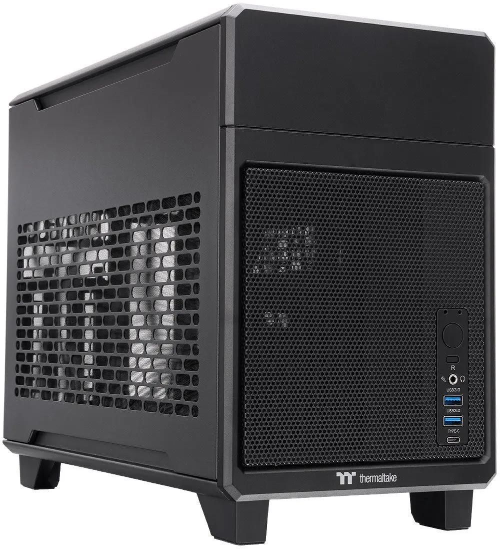 Корпус miniITX Thermaltake TR100, Mini-Tower, без БП,  черный [ca-11a-00s1nn-00]